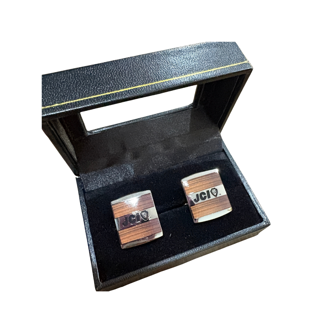 Wood & Silver Cufflinks - SALE