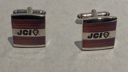 Wood & Silver Cufflinks