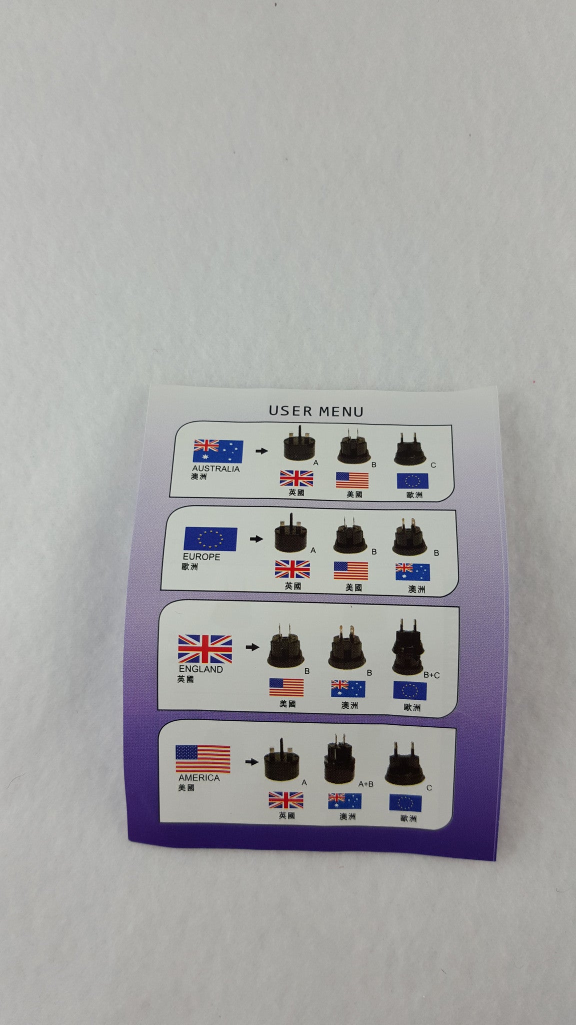 Multi-Piece Travel Adaptor