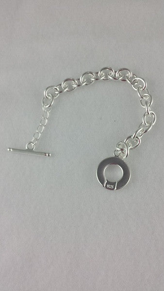 Silver charm bracelet