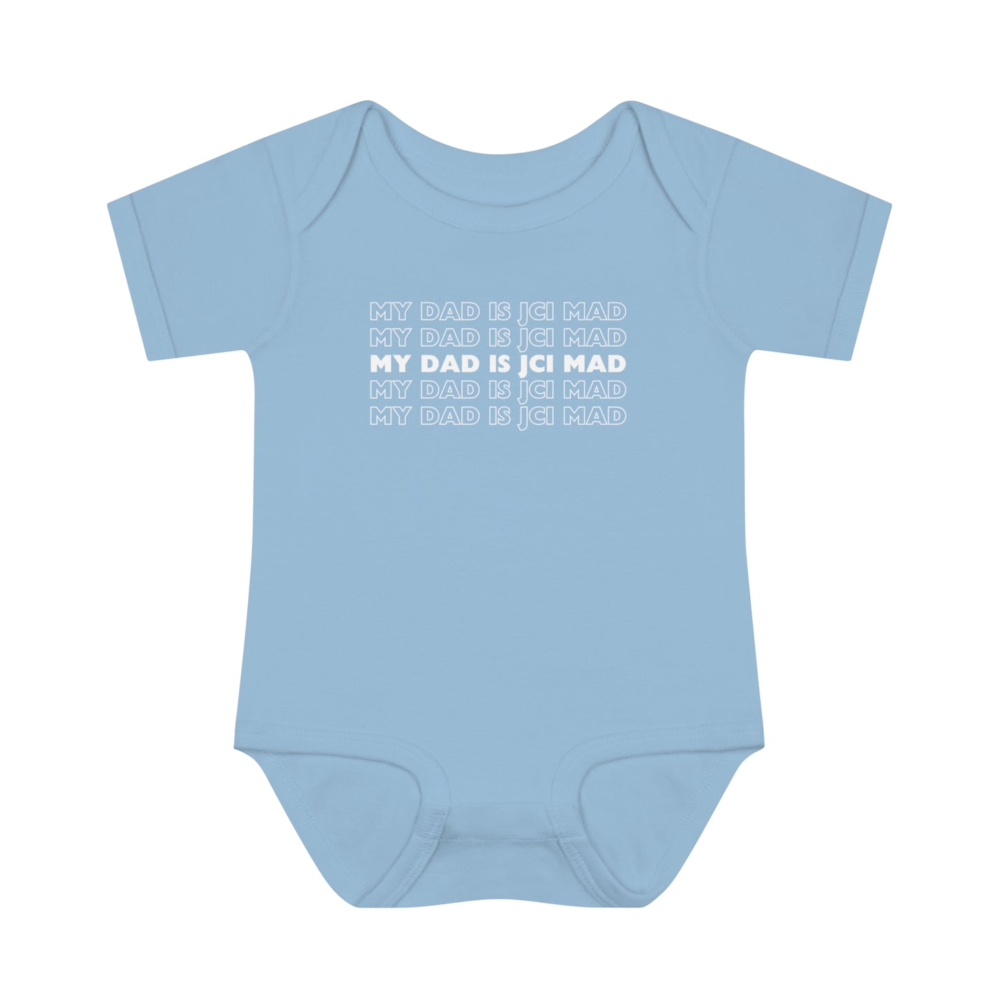 Infant Baby Rib Bodysuit (Light Blue)