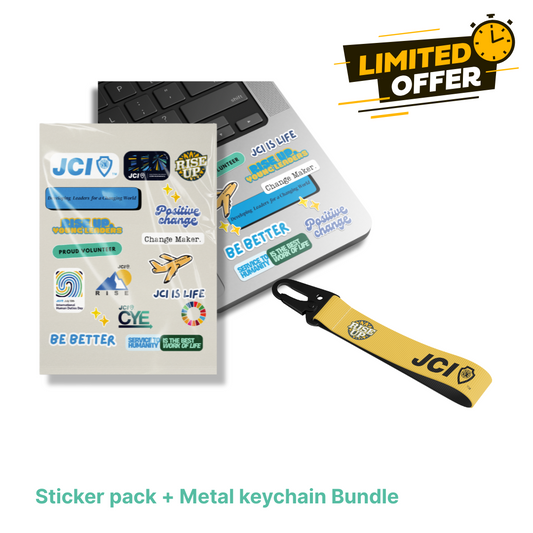 Sticker Pack & Metal Keychain Bundle